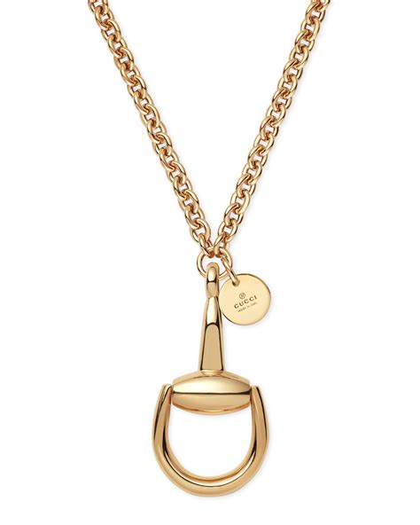 gucci gold horsebit necklace